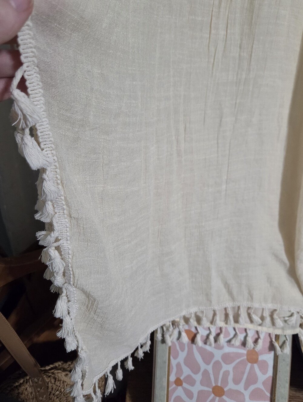 SKUE CURVE Light Beige Sheer Cover Up. - Picture 3 of 7